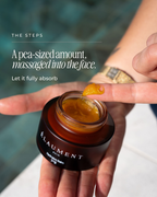 How to use the Hydration Balm: a pea-sized amount, massaged into the face