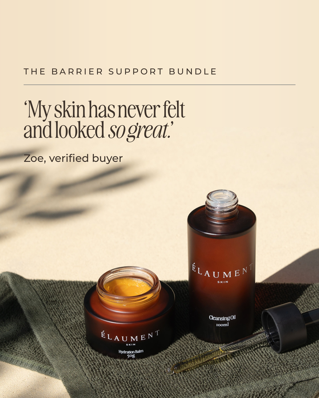 Barrier Support Bundle: Cleansing Oil and Hydration Balm, with Zoe's review