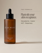 Cleansing Oil formula: macadamia, castor, MCT and rosemary