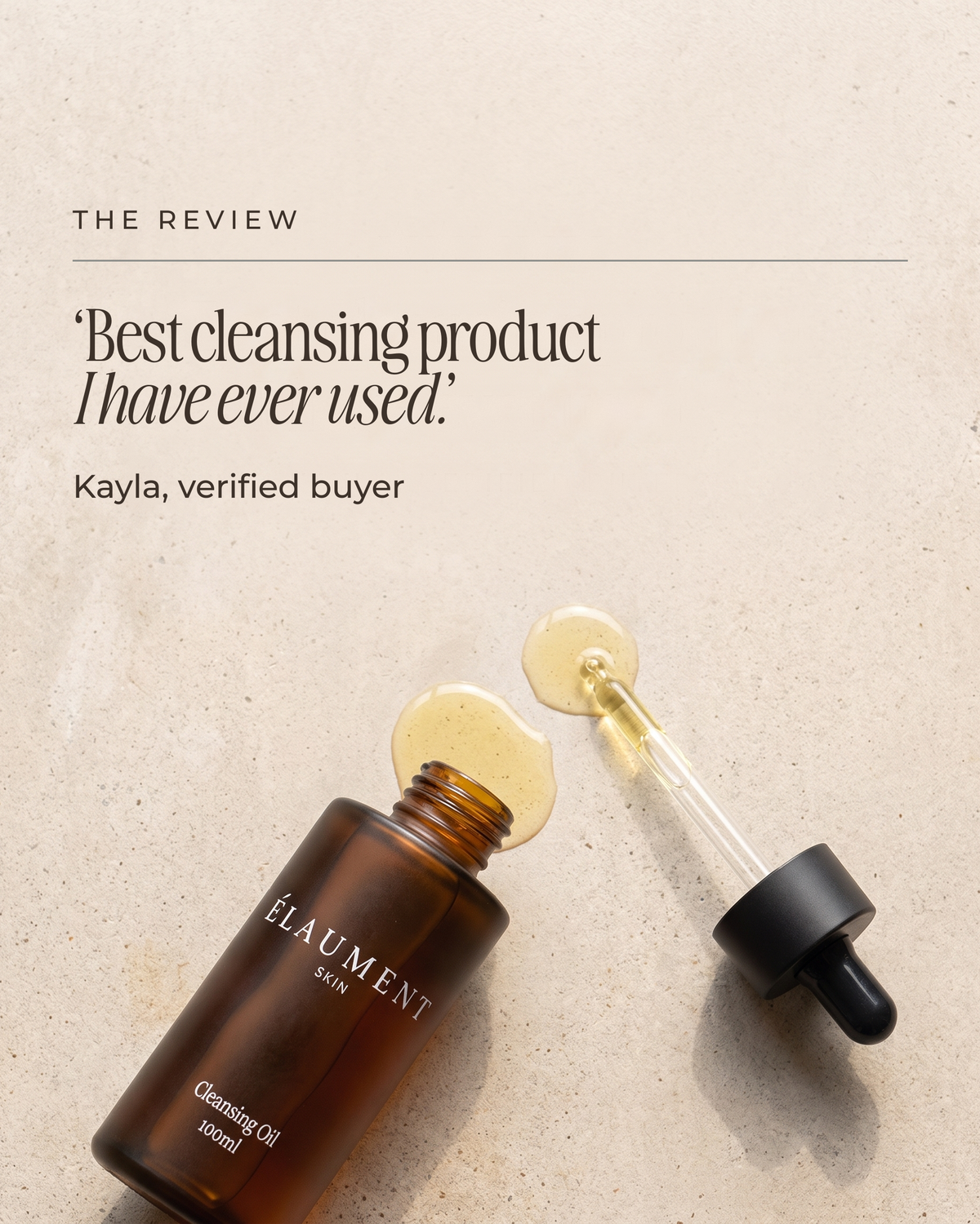 Cleansing Oil customer review from Kayla