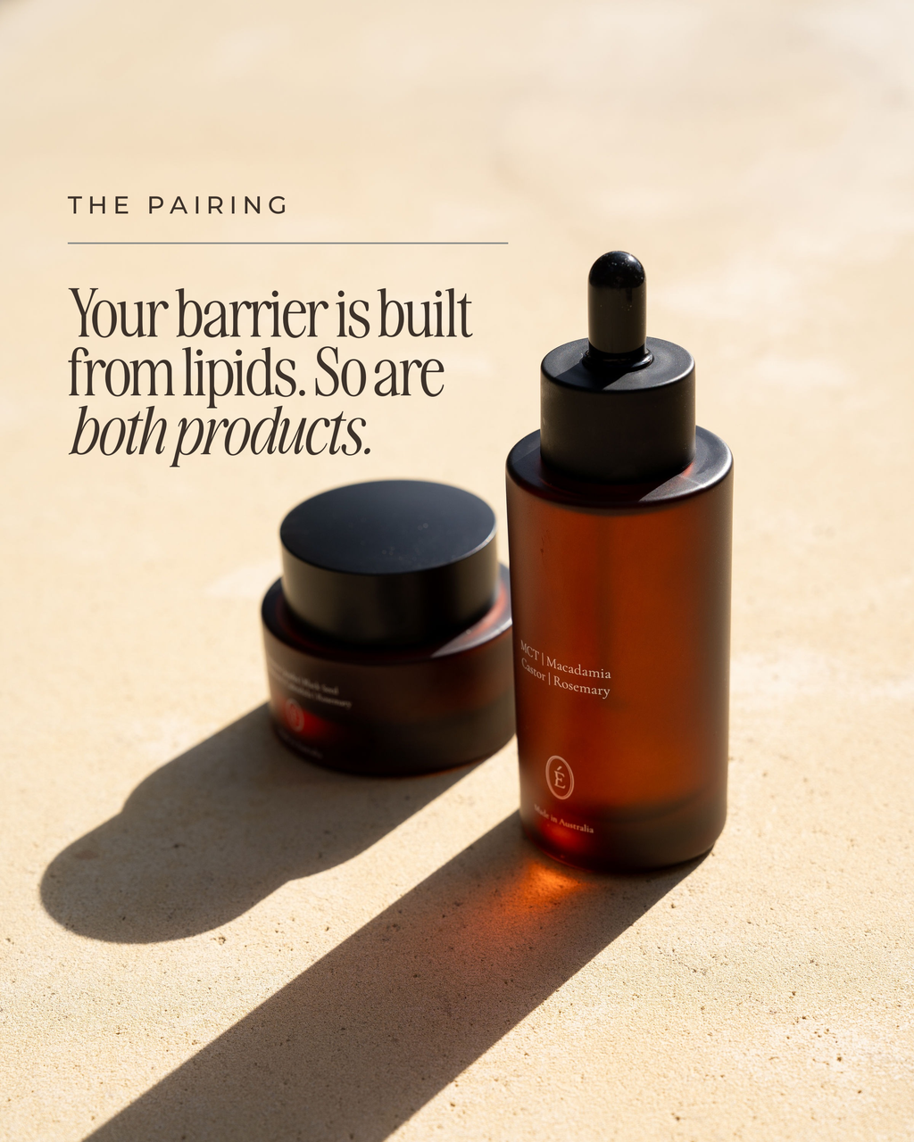 Your barrier is built from lipids. So are both products.