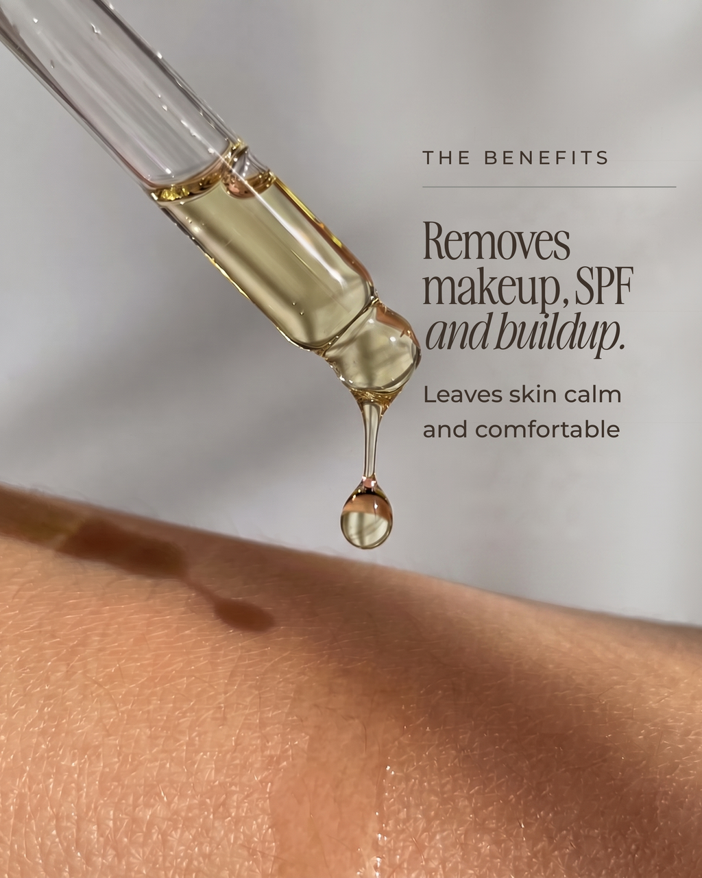 Cleansing Oil benefits: removes makeup, SPF and buildup